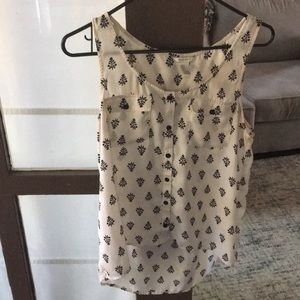 Plant pattern tank top